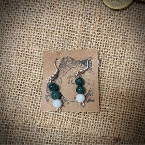 Hand-Made Elegant Jade Beaded Earrings